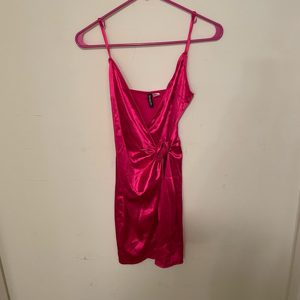 Pink slip dress
